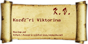 Kozári Viktorina névjegykártya